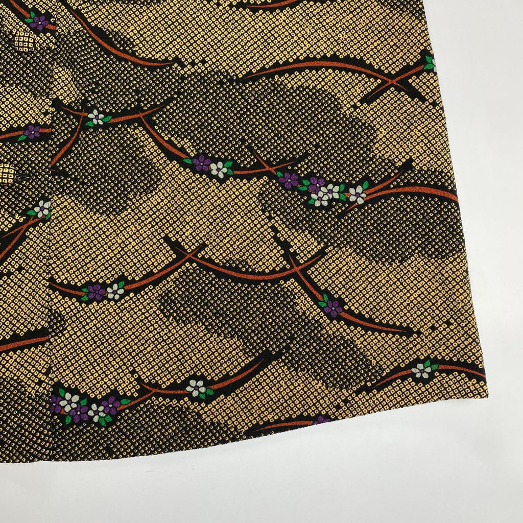 詩仙堂 SHISENDO TS COLLECTION / 金屏風絵 ノーカラーライトコート 長着 ちりめん 参考定価：40,000程度