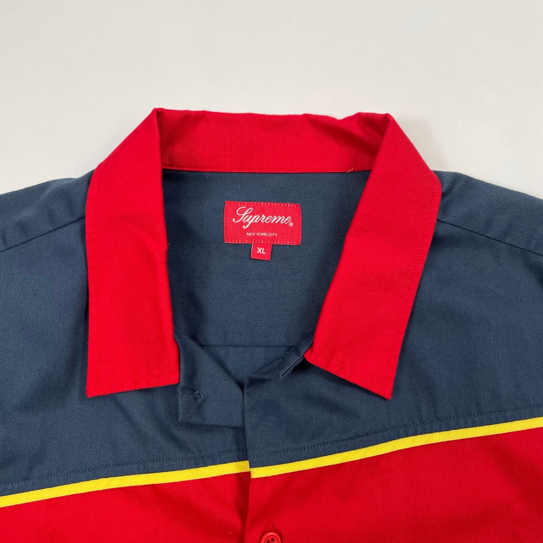 SUPREME / 18SS Color Blocked Work Shirt SIZE:XL