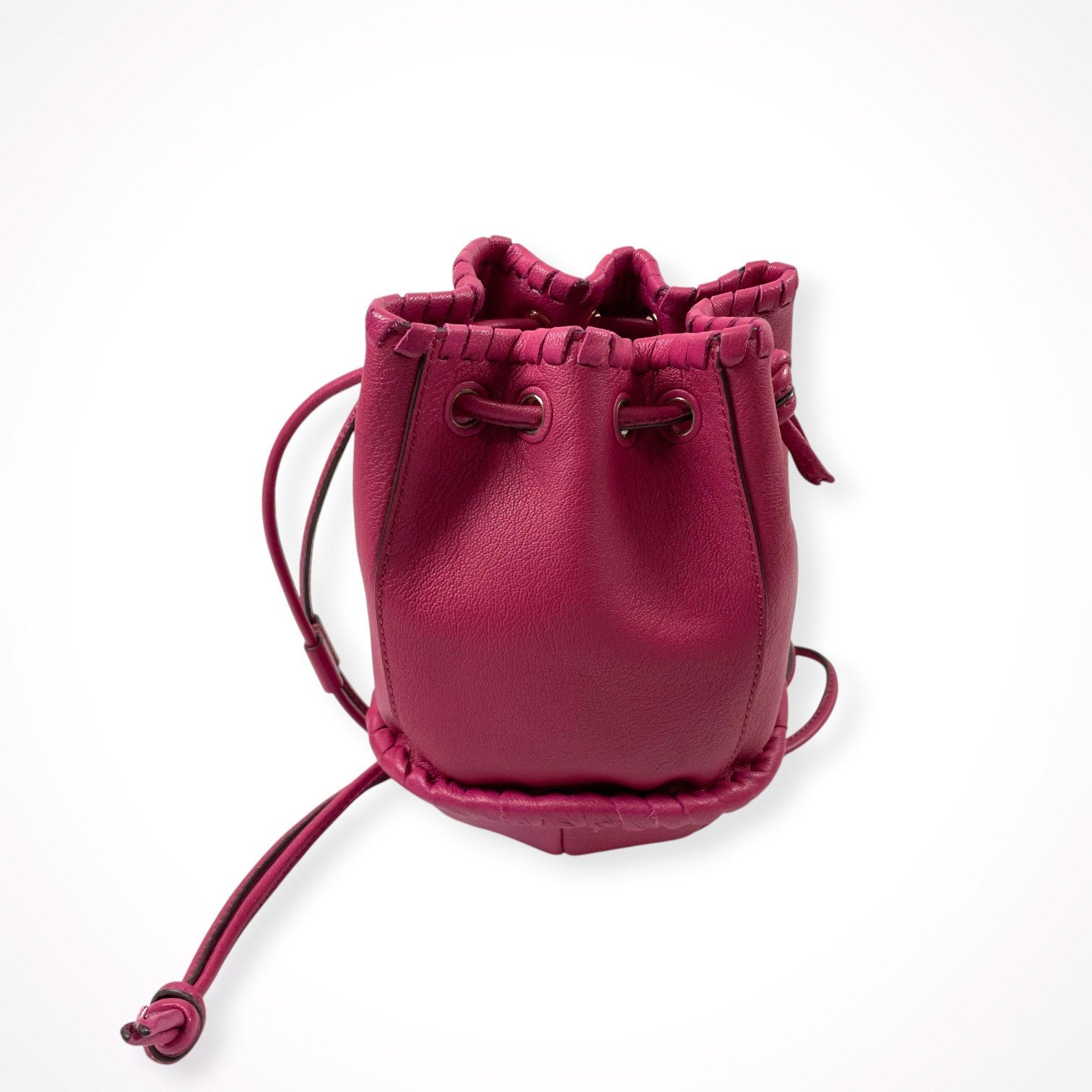 mica della valle ミカデラヴァッレ / 巾着型レザーショルダーバッグ 参考定価：20,000程度