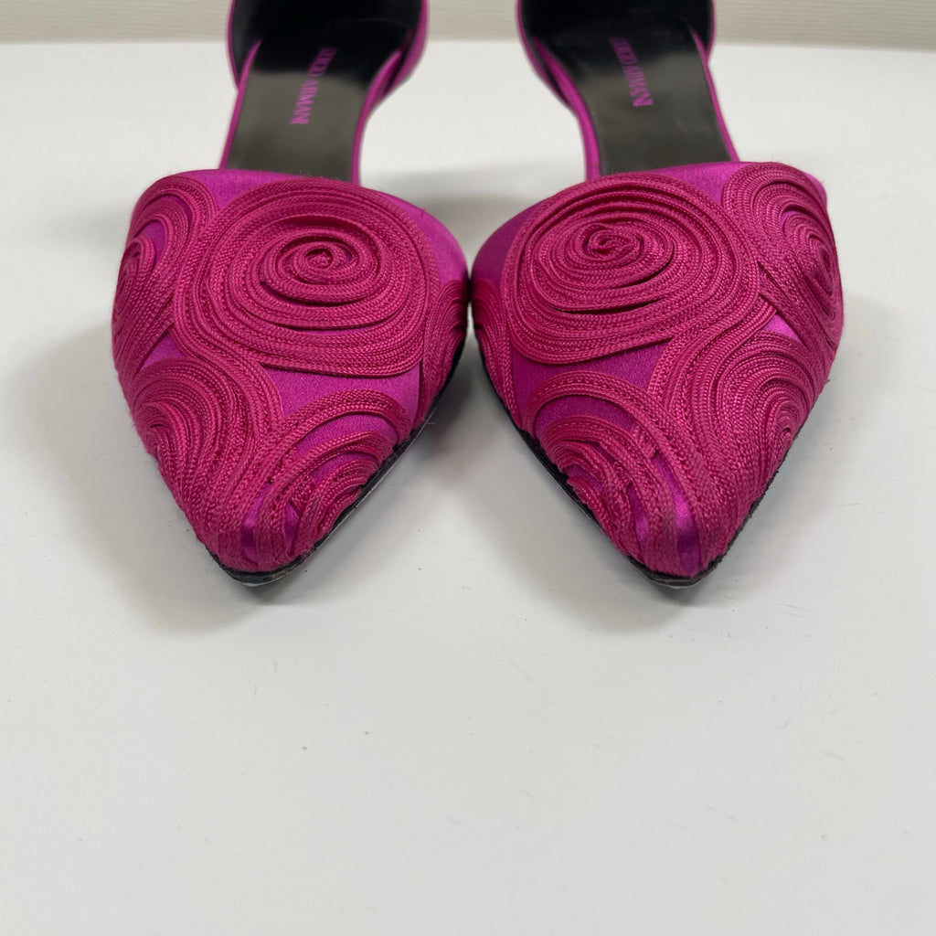 GIORGIO ARMANI / 刺繍ポインテッドパンプス 参考定価：220,000程度 SIZE:37