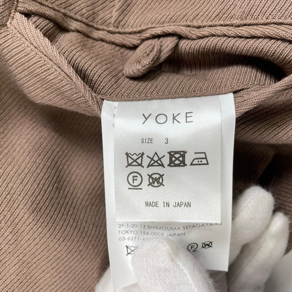 YOKE ヨーク / 2TUCK WIDE GURKHA TROUSERS ブラウン 参考定価：30,000+tax  SIZE:3