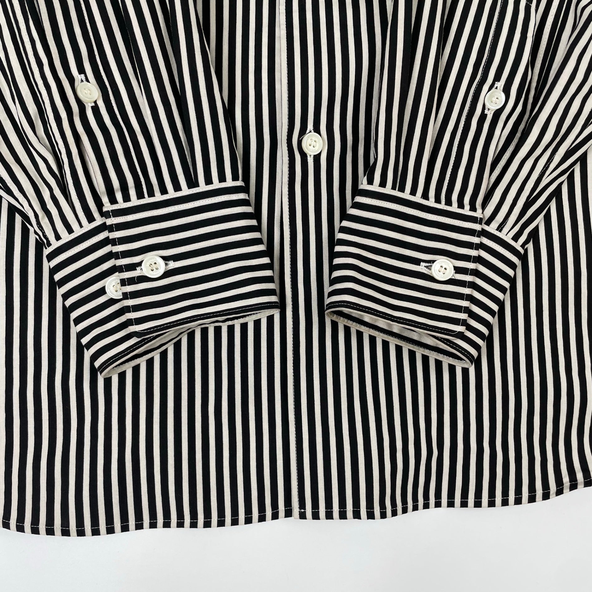 beautiful people / stripe river chin warmer shirt 参考定価：43,000+tax SIZE:40