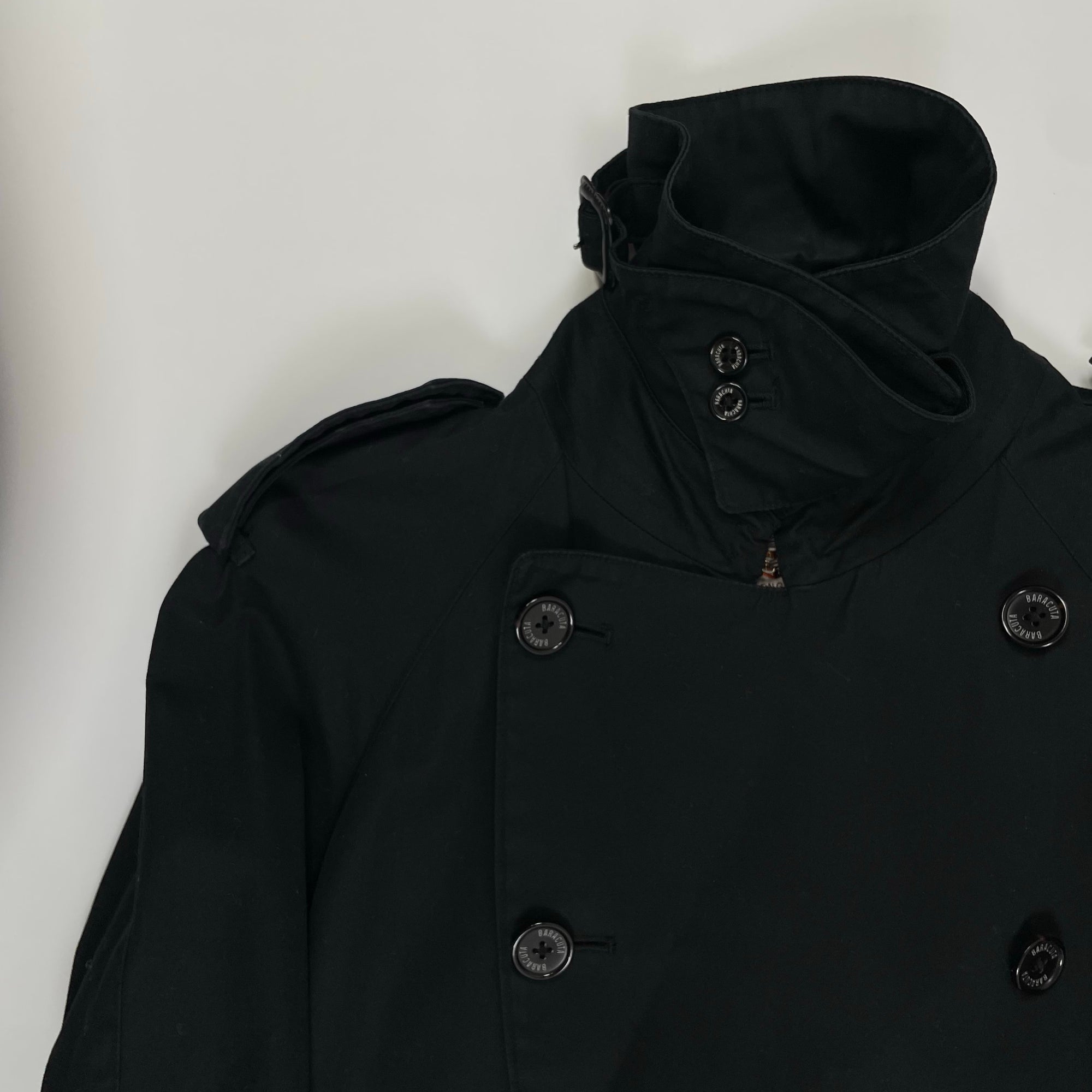 BARACUTA バラクータ / 推定90s olmetexトレンチコート ブラック SIZE:L