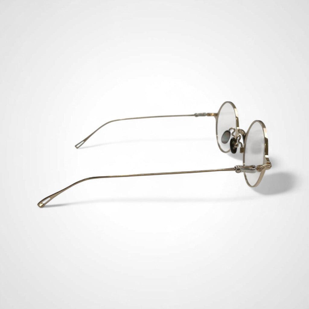 金子眼鏡 「PREMIUMシリーズ」 / ラウンド SILVER925ミックス 度なしクリアレンズ 参考定価：80,000程度 SIZE:47□22-141