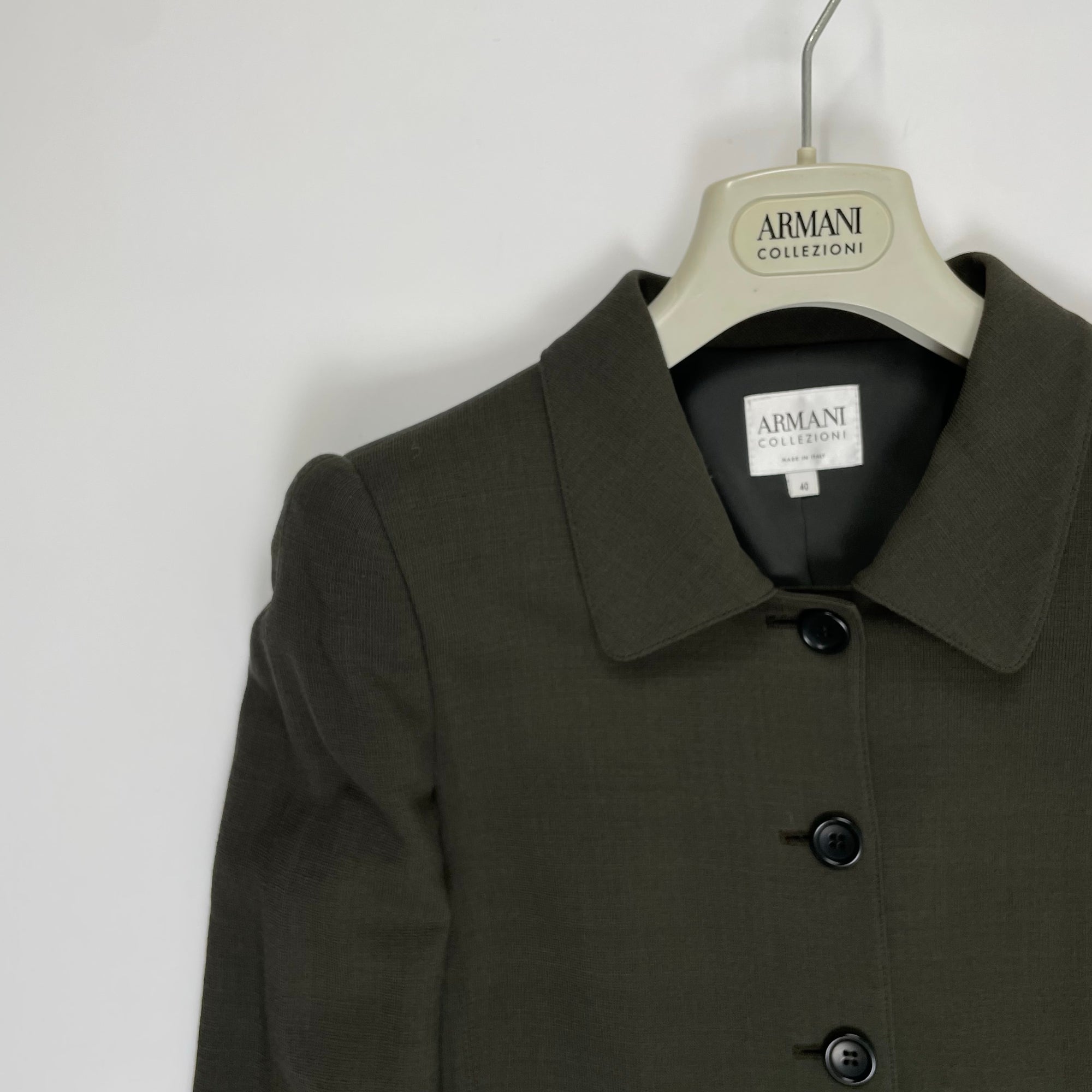 ARMANI COLLEZIONI アルマーニ コレッツォーニ / デザインコンパクトジャケット イタリア製 SIZE:40