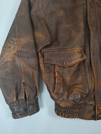 VINTAGE / A-2ラムレザージャケット ブラウン SIZE:L