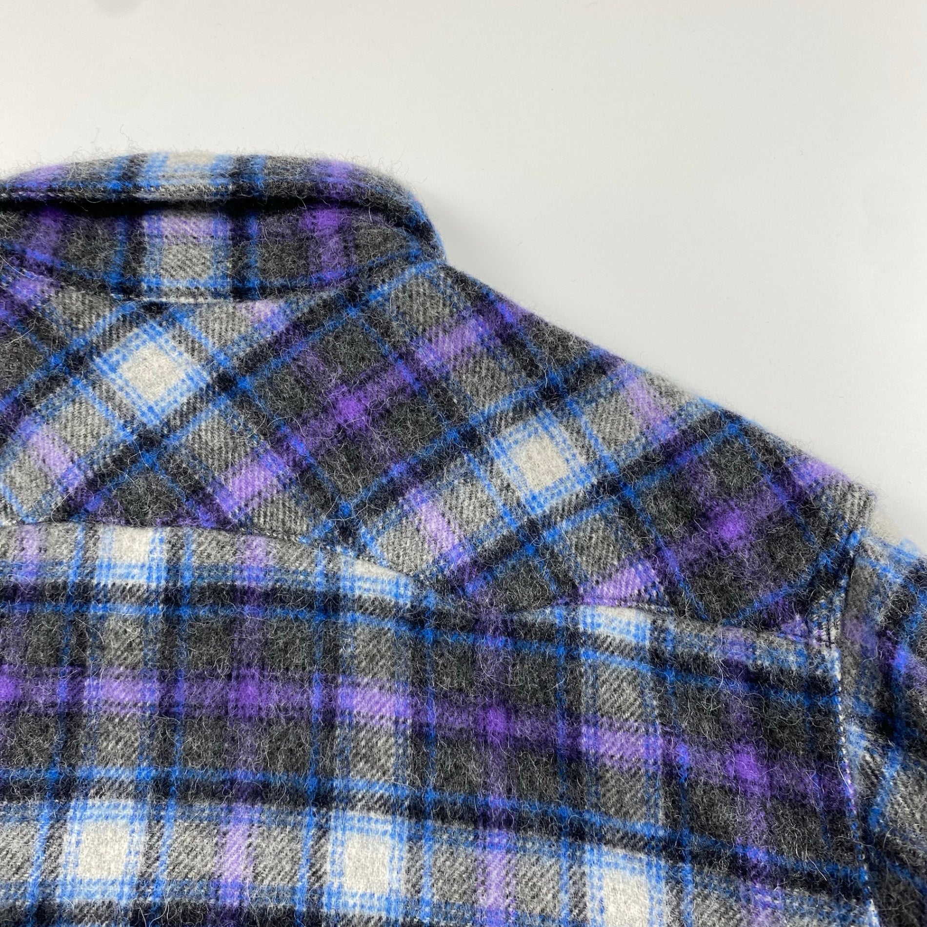 【タグ付】BEAMS PLUS ビームスプラス / Western Shirt Wool/Alpaca Plaid Shaggy ウエスタン フランネル チェックシャツ SIZE:M