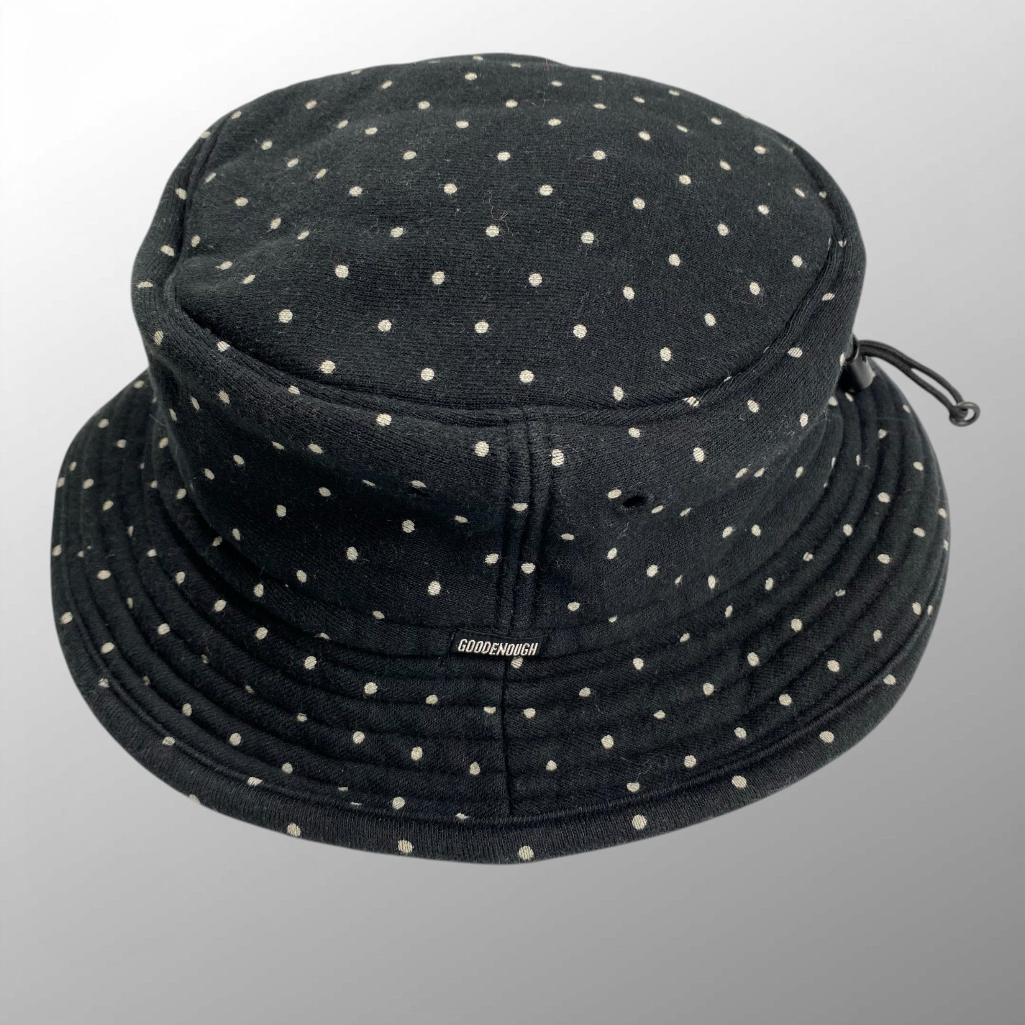 01's GOODENOUGH グッドイナフ / ヴィンテージ ポルカドット スウェットハット 帽子 ドローコード付