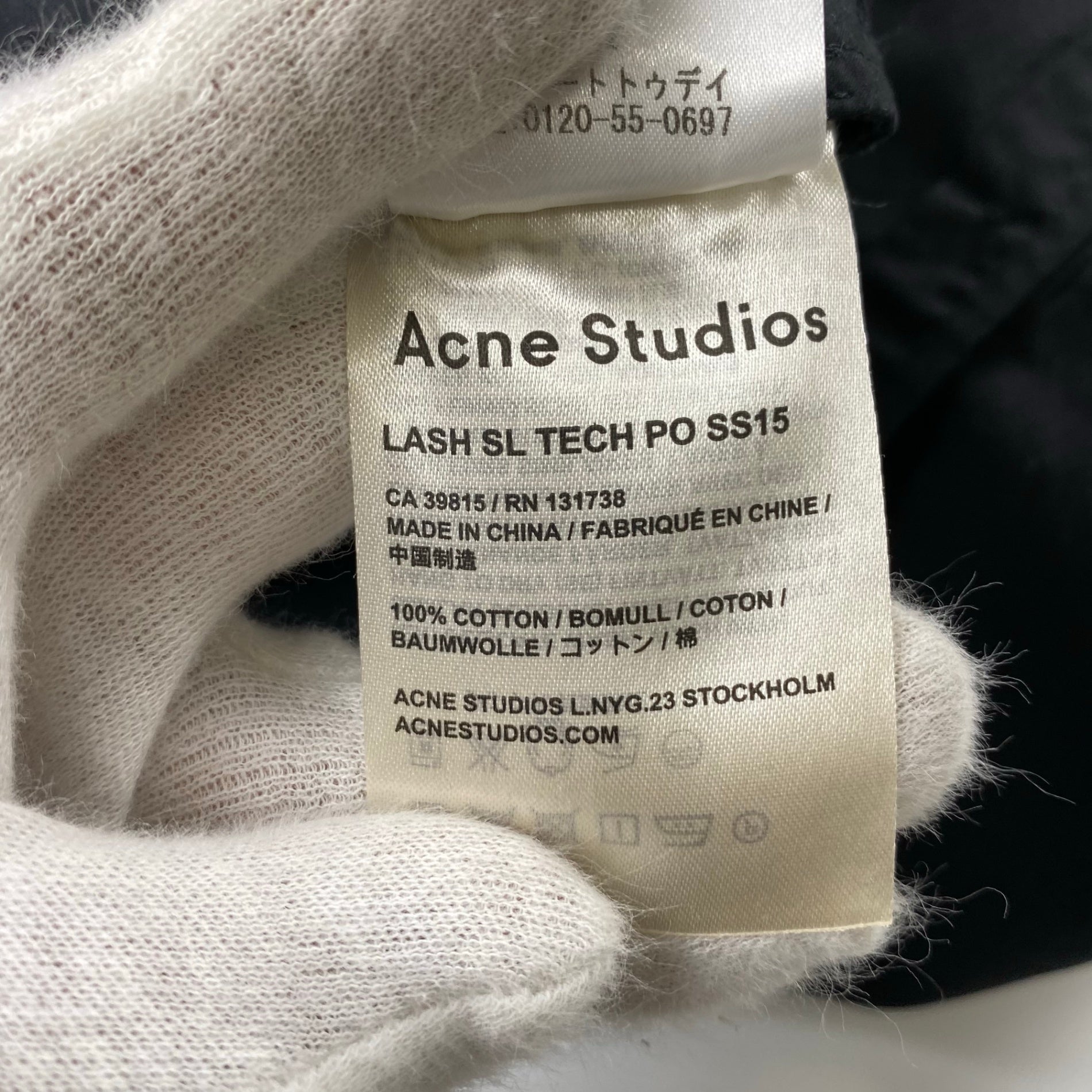 Acne Studios アクネ ストゥディオズ / ビッグシルエットシャツワンピース コットン100％ 金ボタン 参考定価：39,000+tax SIZE:34