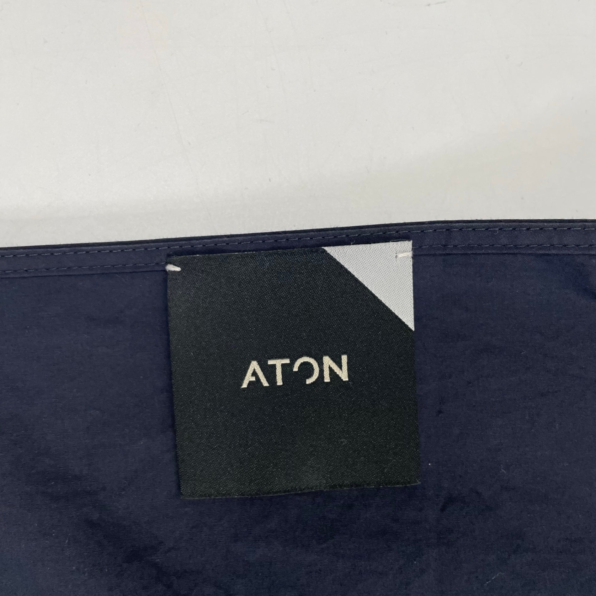 ATON / キーネックコットンワンピース 参考定価：35,000程度 SIZE:2
