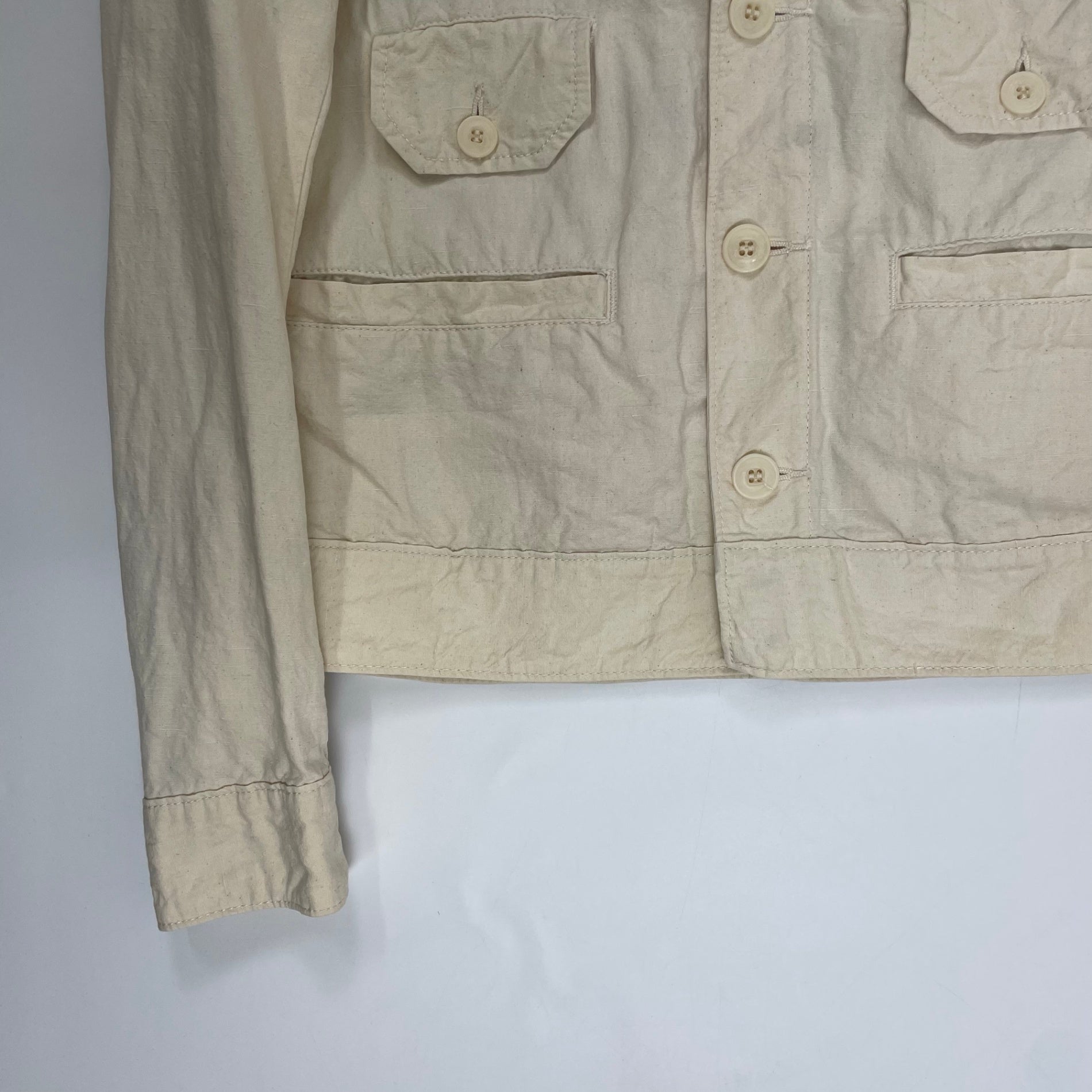 REPLAY リプレイ / コットンリネンジャケット ウイングプリント SIZE：M