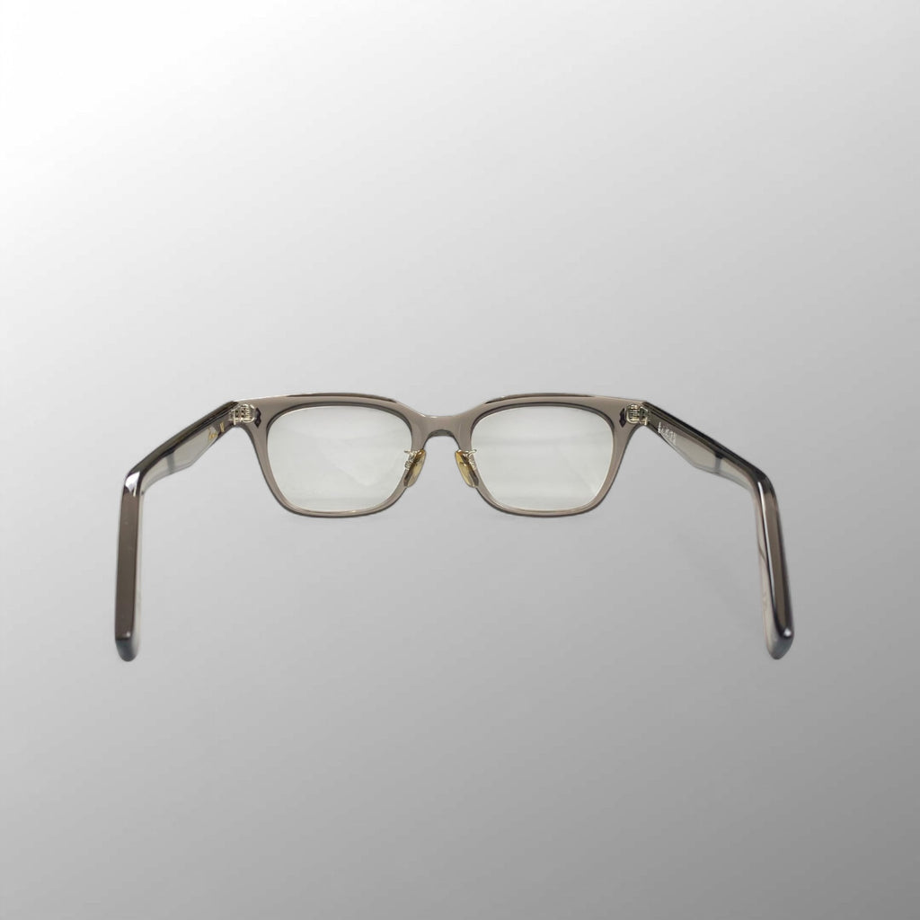【美品】 金子眼鏡 × 泰八郎謹製 職人シリーズ / PREMIER VII 伊達メガネ クリアグレーフレーム 度なしクリアレンズ 参考定価：58,000+tax