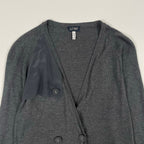 ARMANI JEANS / シルク切替ロングニットカーディガン 参考定価：55,000程度 SIZE:US M