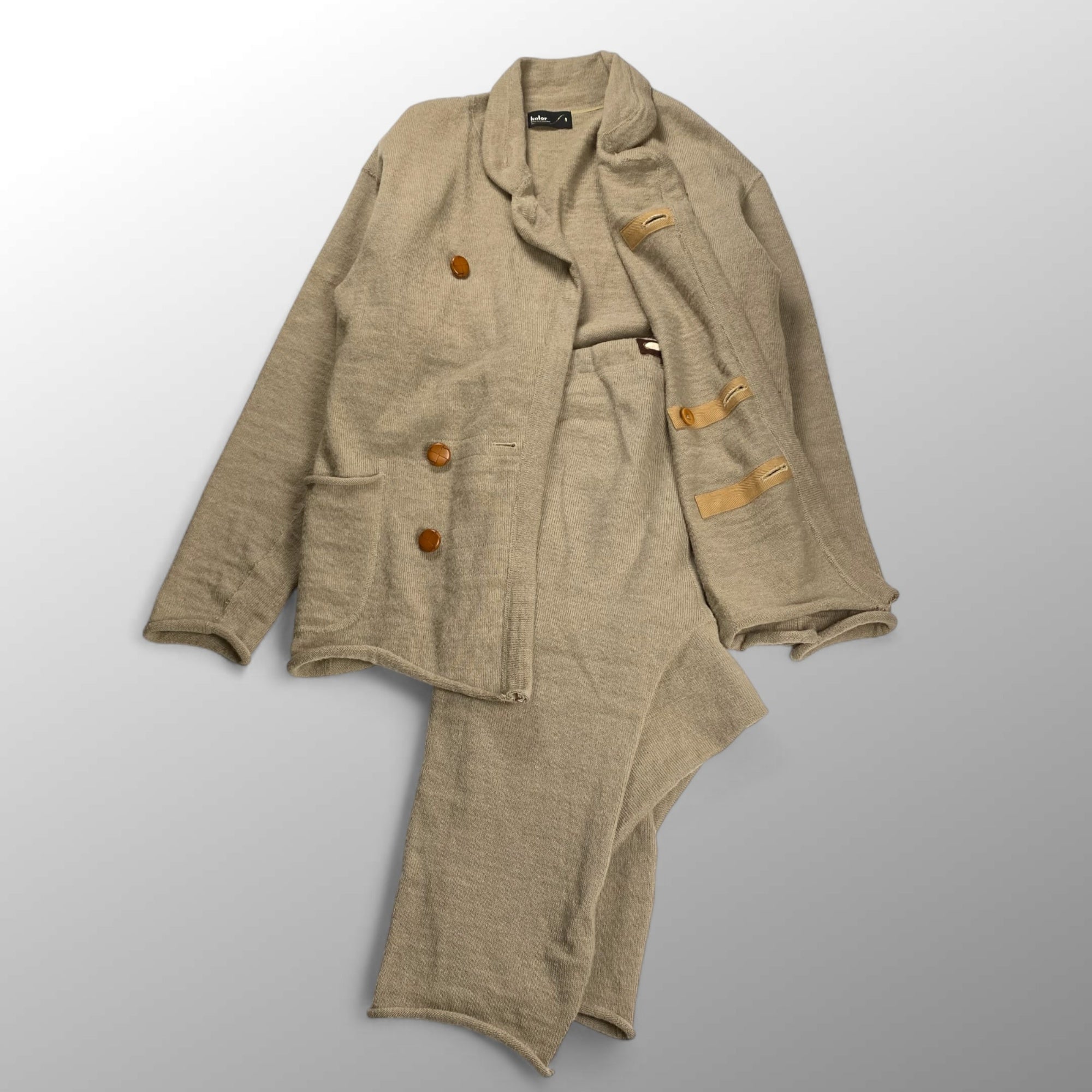 kolor カラー / ウールダブルジャケット・クロップドサルエルパンツ セットアップ 参考定価：80,000程度  SIZE:1