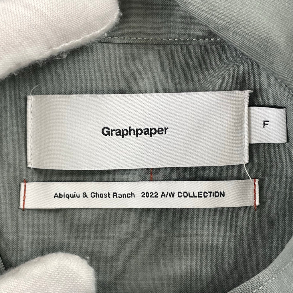 Graphpaper / Fine Wool Tropical Stand Collar Shirt 参考定価：28,000+tax SIZE:FREE