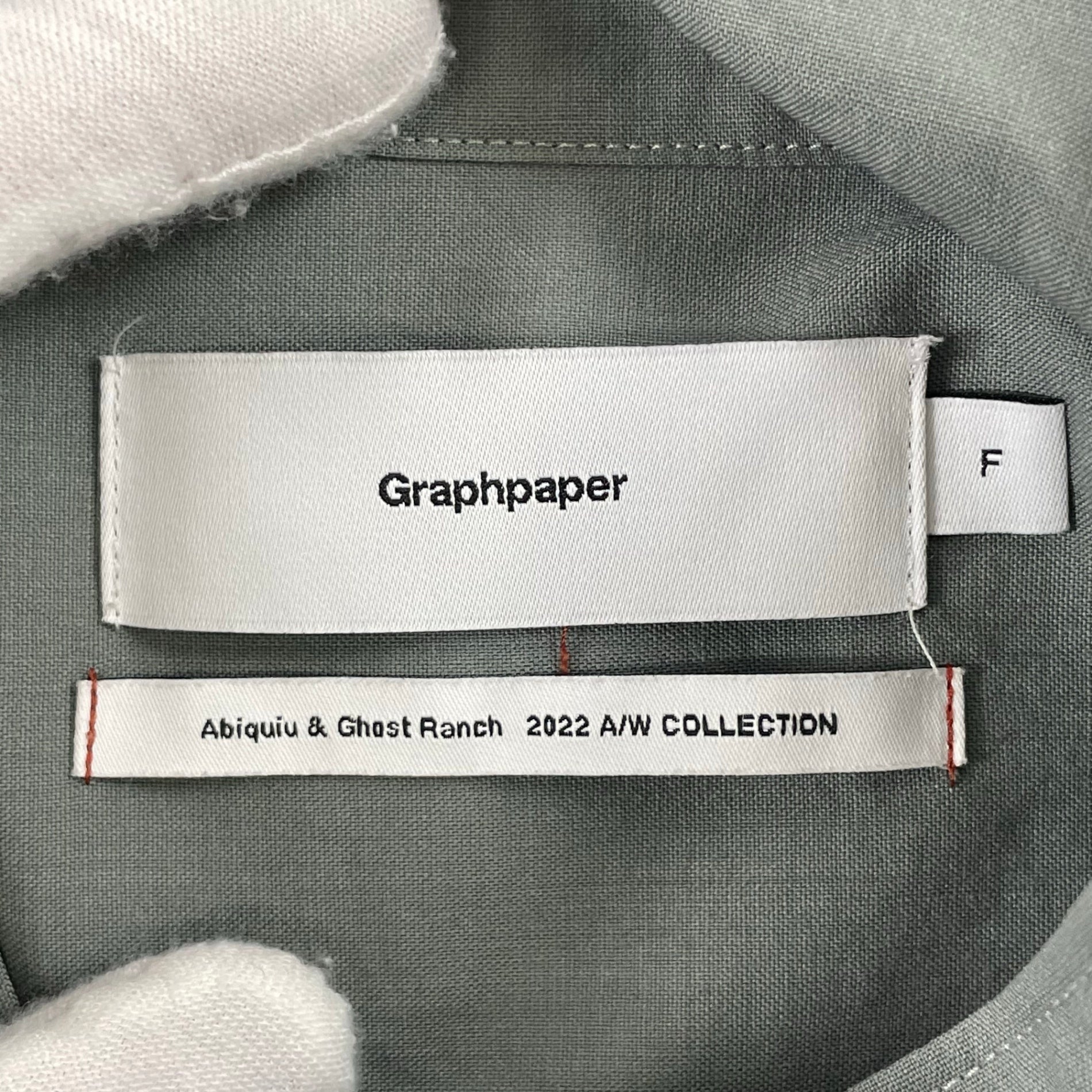 Graphpaper / Fine Wool Tropical Stand Collar Shirt 参考定価：28,000+tax SIZE:FREE