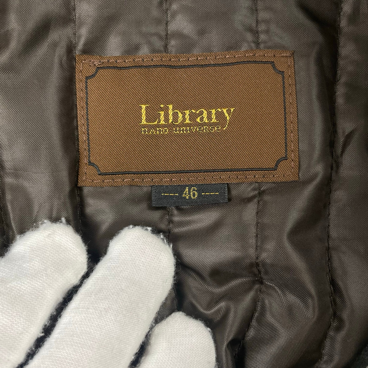 nano universe LIBRARY / ライナー付サファリジャケット 参考定価：40,000程度 SIZE:46