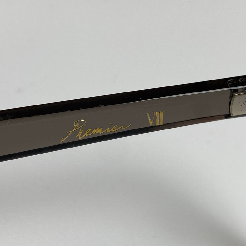 【美品】 金子眼鏡 × 泰八郎謹製 職人シリーズ / PREMIER VII 伊達メガネ クリアグレーフレーム 度なしクリアレンズ 参考定価：58,000+tax