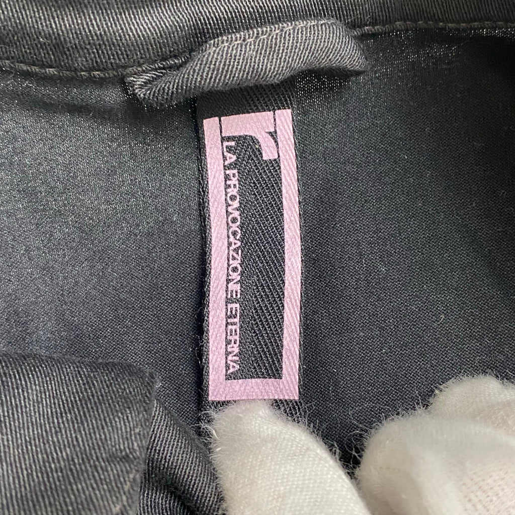 「r」 LA PROVOCAZIONE ETERNA ripvanwinkle リップヴァンウィンクル / アシンメトリージップベスト ブラック Y2K 参考定価：30,000程度 SIZE:4