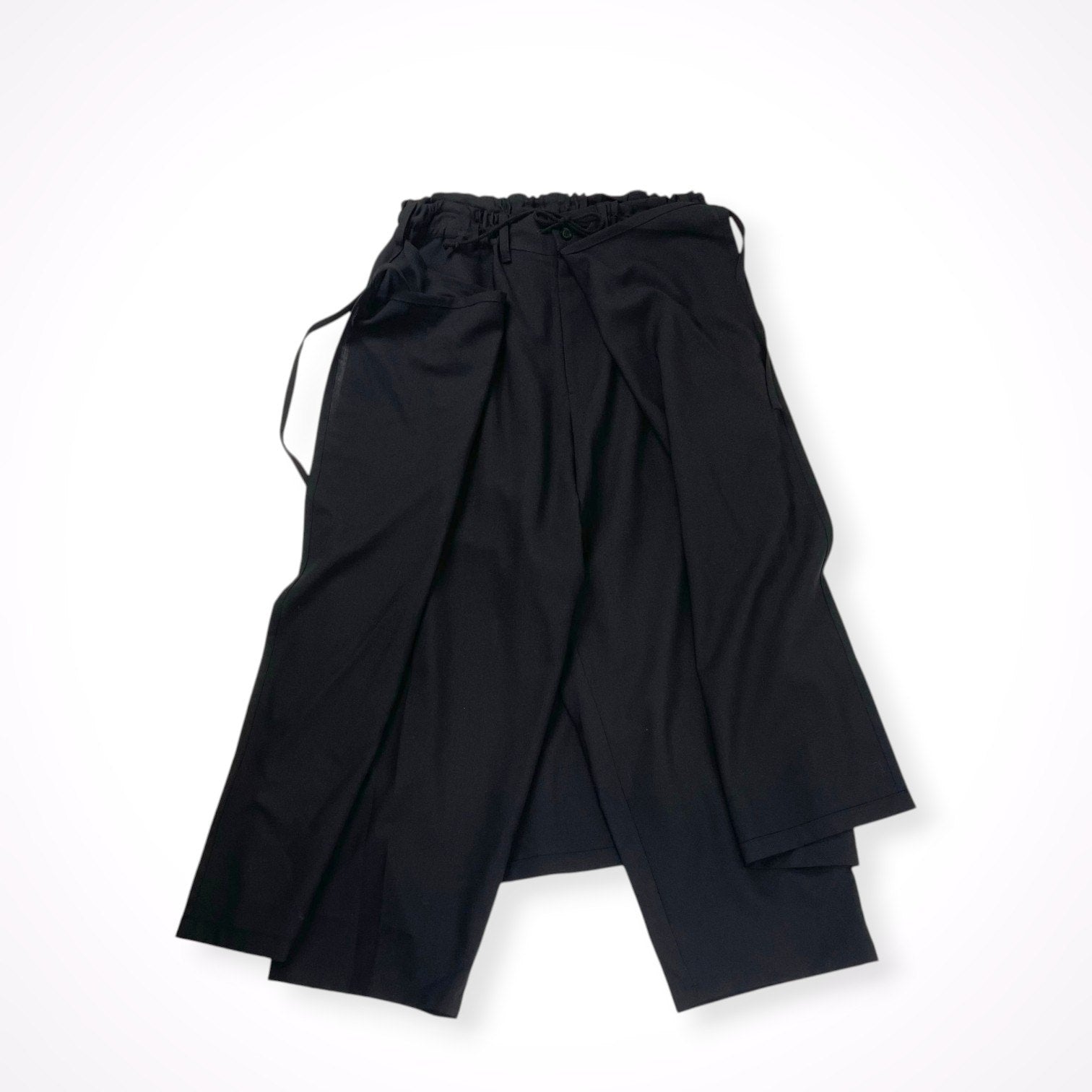 [本日限定価格]Ground Y ラップパンツ Ground Y yohji yamamoto / トロピカルウールラップパンツ ハカマ SIZE