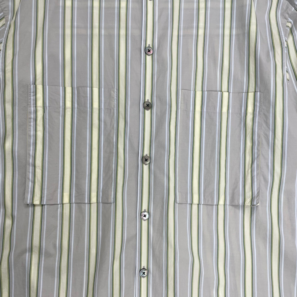 CABaN キャバン / ストライプバンドカラーシャツ 参考定価：30,000程度 SIZE:L