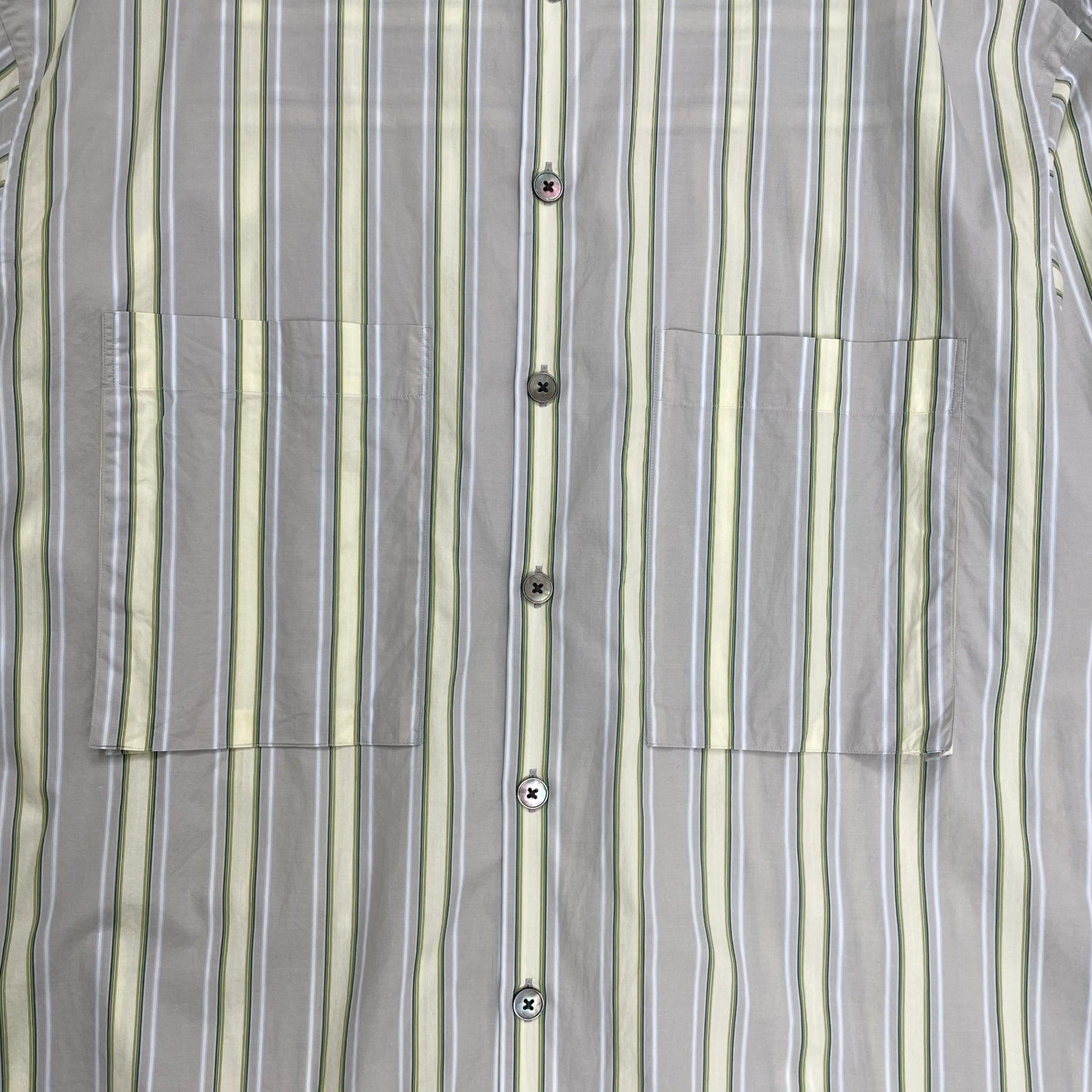 CABaN キャバン / ストライプバンドカラーシャツ 参考定価：30,000程度 SIZE:L