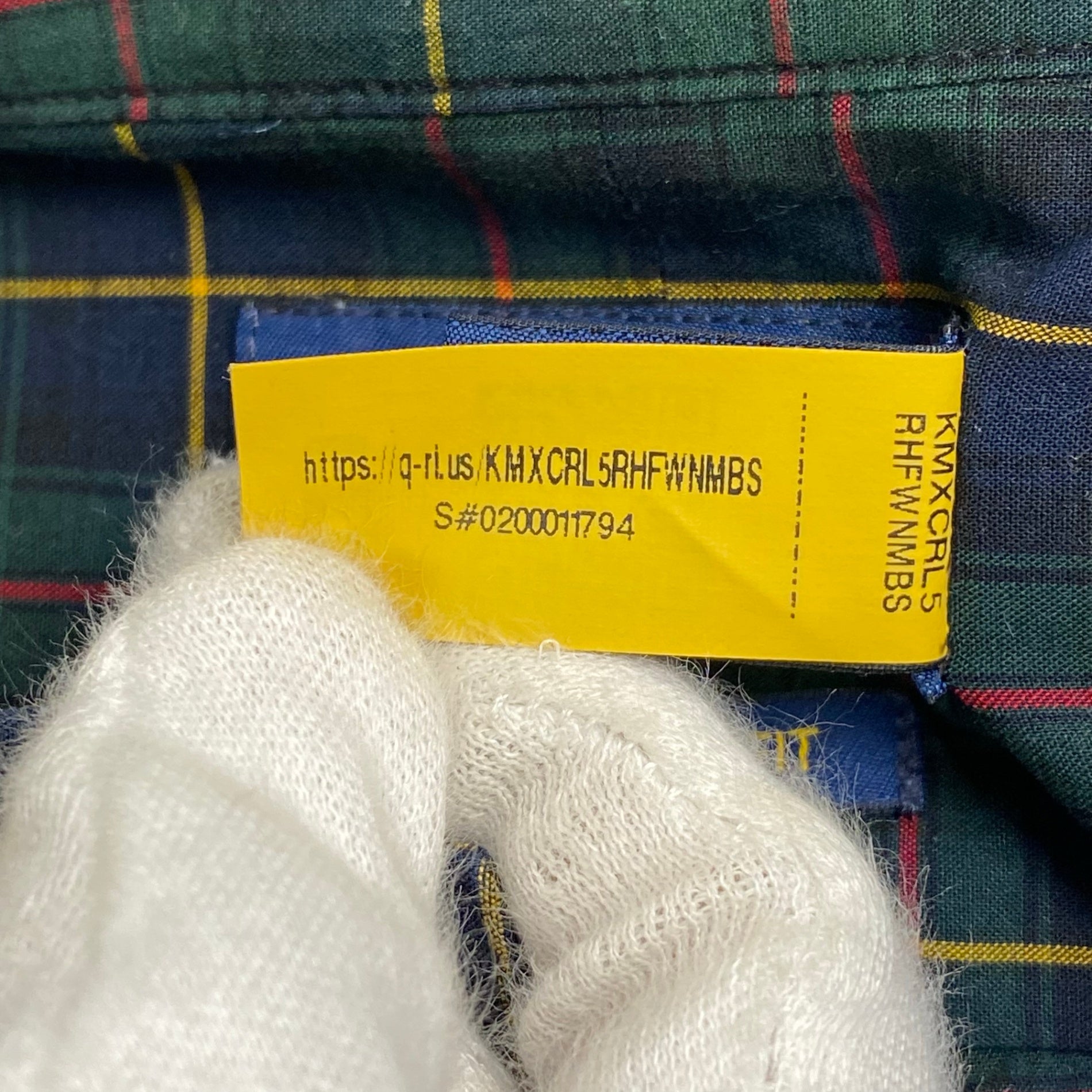 POLO RALPH LAUREN ポロ ラルフローレン / ボタンダウンシャツ ブラックウォッチ柄 SIZE:XS(S程度)