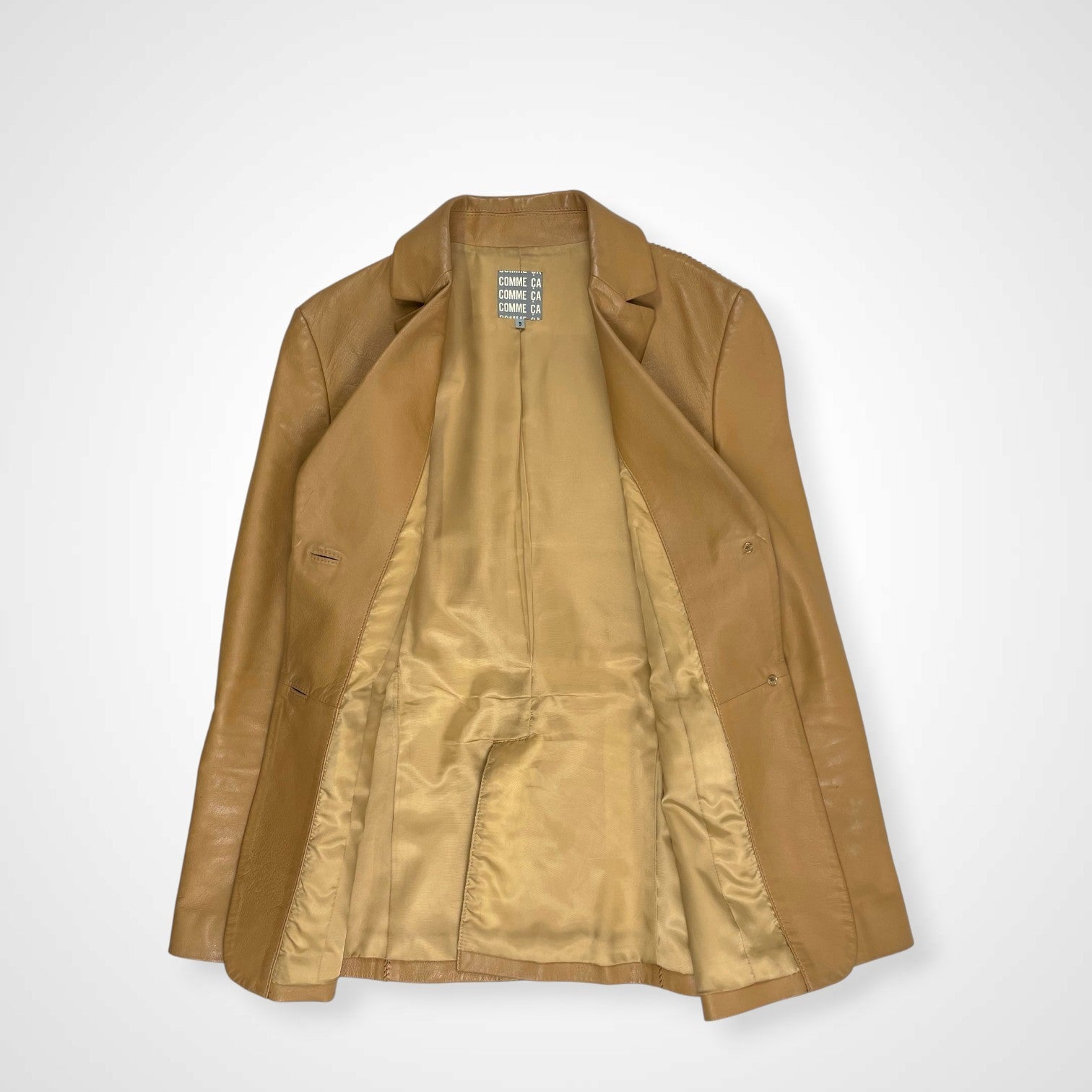 COMME CA コムサ / VINTAGE シームデザイン ラムレザージャケット SIZE:9