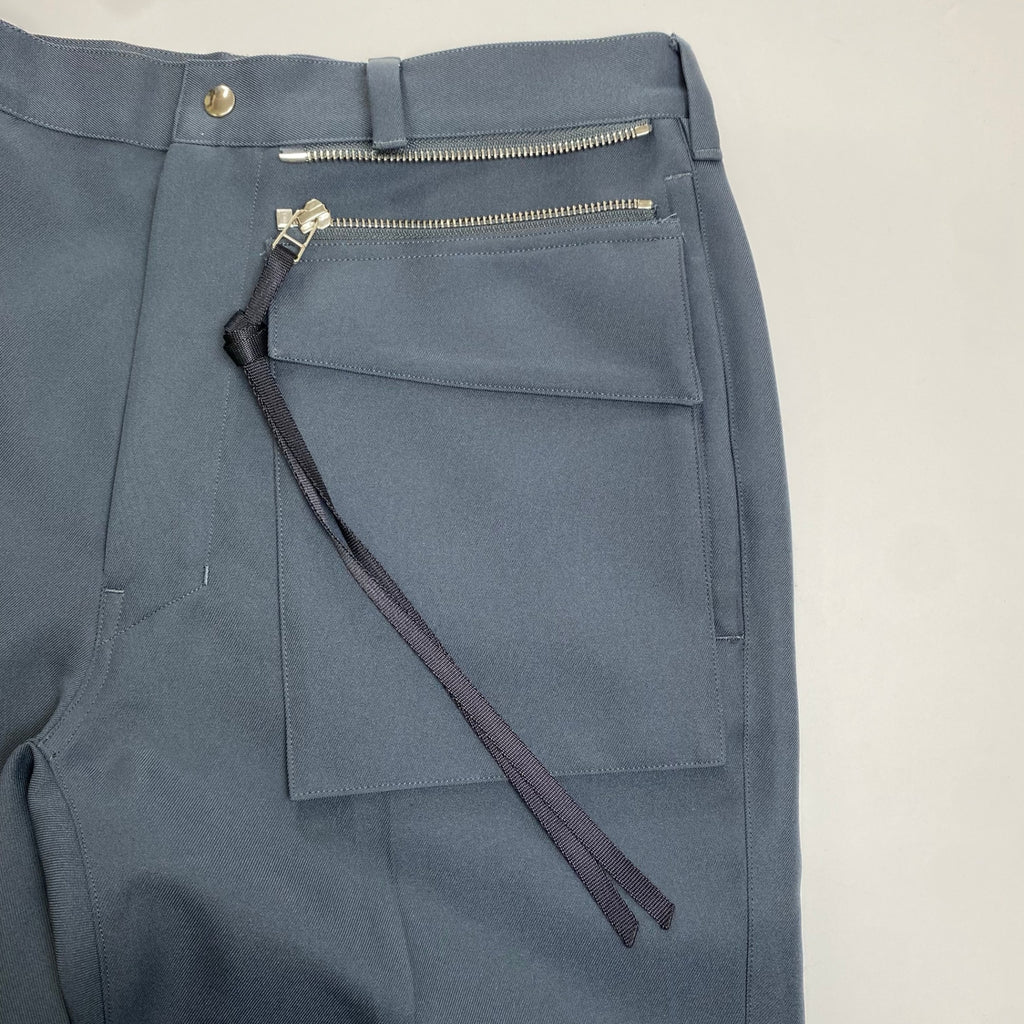 PORTVEL ポートヴェル / ポケットデザイン ストレートスラックス ブルーグレー SIZE:1