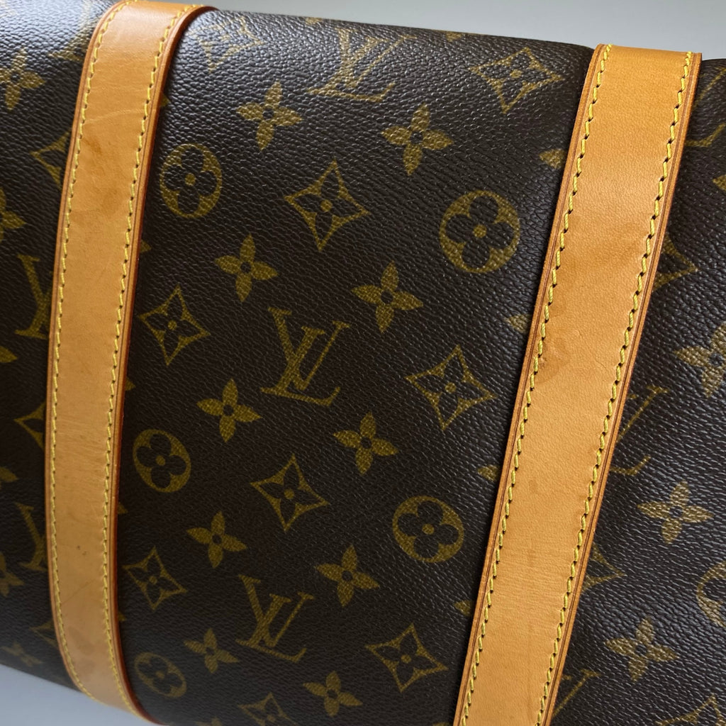 【鑑定済・美品】 LOUIS VUITTON ルイ ヴィトン / キーポル55 M41424 ボストンバッグ モノグラムキャンバス ブラウン 茶
