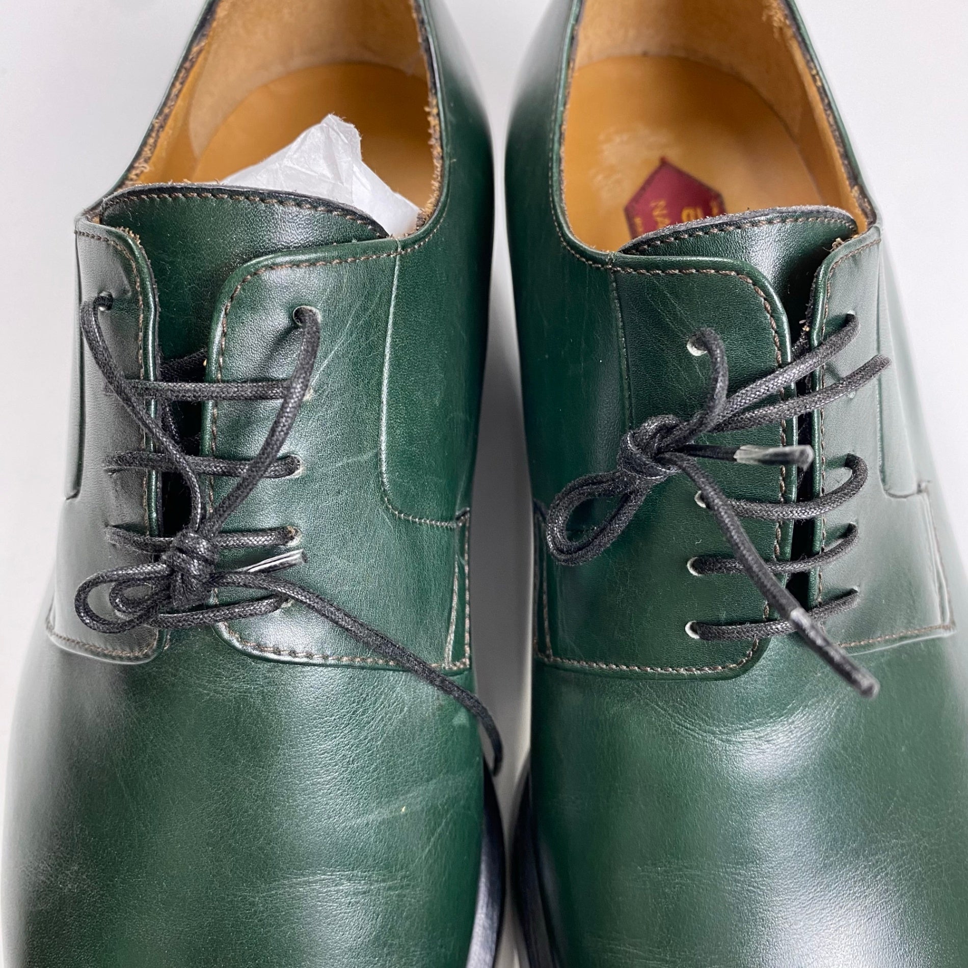 ENZO BONAFE × NAMACHEKO エンツォ ボナフェ ナマチェコ / コラボ メダリオンシューズ ダービーシューズ ダークグリーン 試着程度 参考定価：154,000+tax SIZE:40