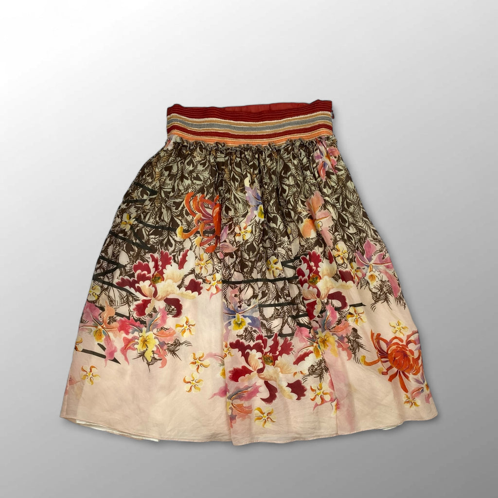 KEITA MARUYAMA ケイタマルヤマ / シルク100％ 総柄 スカート フラワー SIZE:1（S程度）