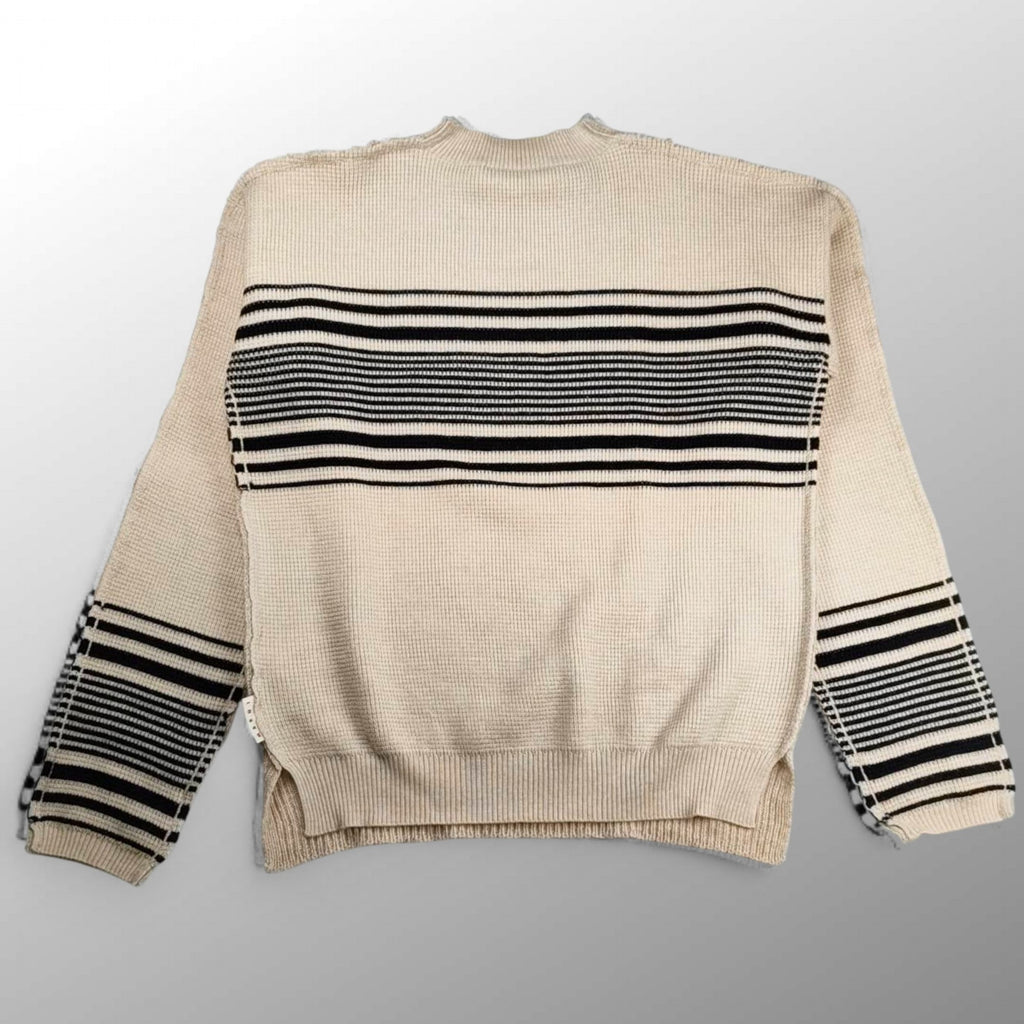 MARNI マルニ / ボーダーデザインガンジーニット 背面ボーダー ウール100％ SIZE:46(M程度)