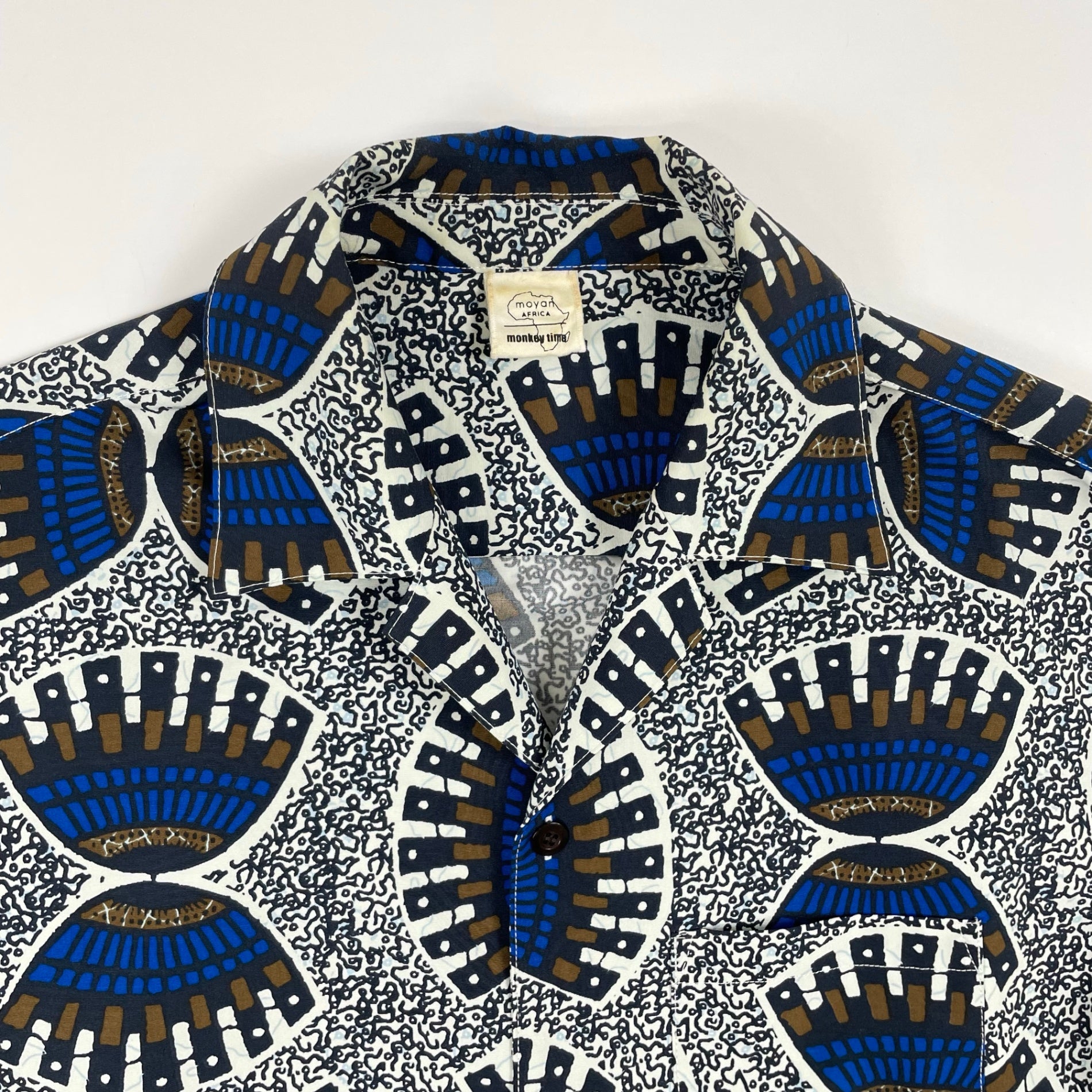 monkey time × moyan africa / コラボ AFRICAN SHIRT 参考定価：15,300+tax SIZE:S(L程度)