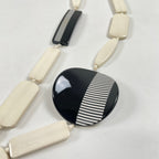 GIORGIO ARMANI / 2トーンサークルネックレス アールデコ 参考定価：120,000程度