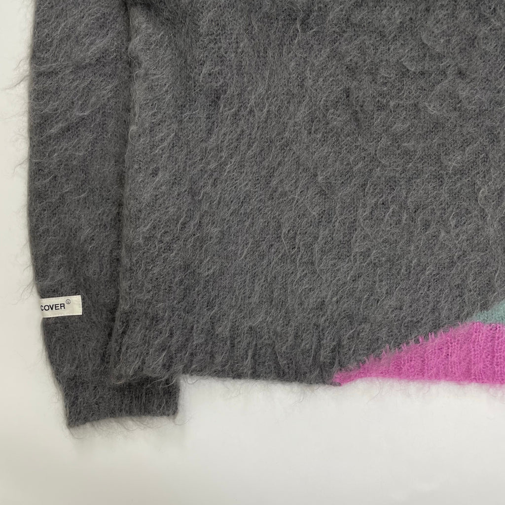 UNDERCOVER アンダーカバー /  裾端配色モヘアニット グレー 24AW SAMPLE SIZE:L程度
