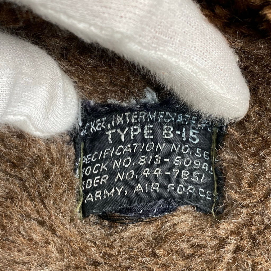 最初期 40s US ARMY USAAF / B-15初期型 フライトジャケット 官給品 SIZE：S程度