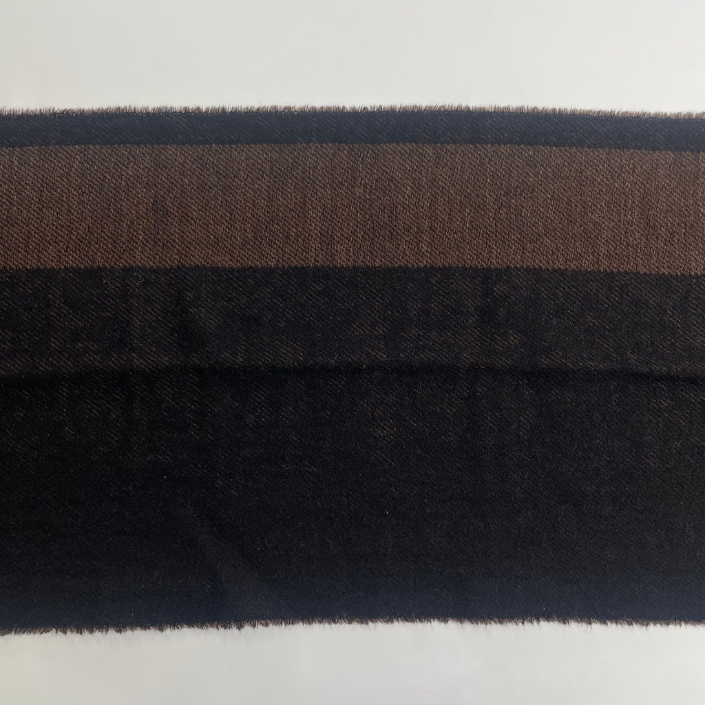 FENDI フェンディ / ロゴジャガードマフラー ブラウン×ブラック MADE IN ITALY