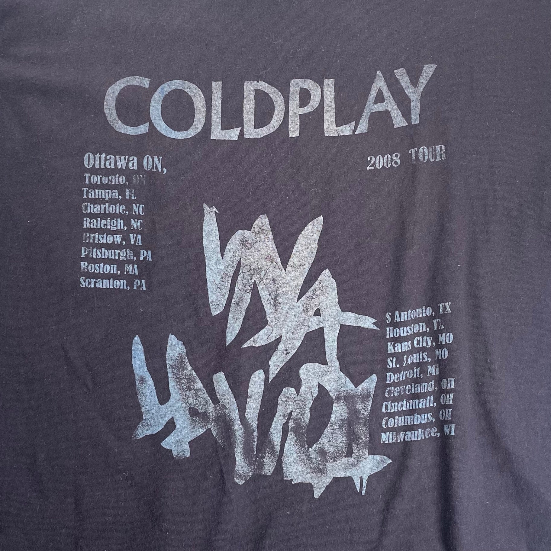COLDPLAY コールドプレイ / 00s 「美しき生命／Viva La Vida」 ツアーTシャツ バンドT SIZE:M-L程度