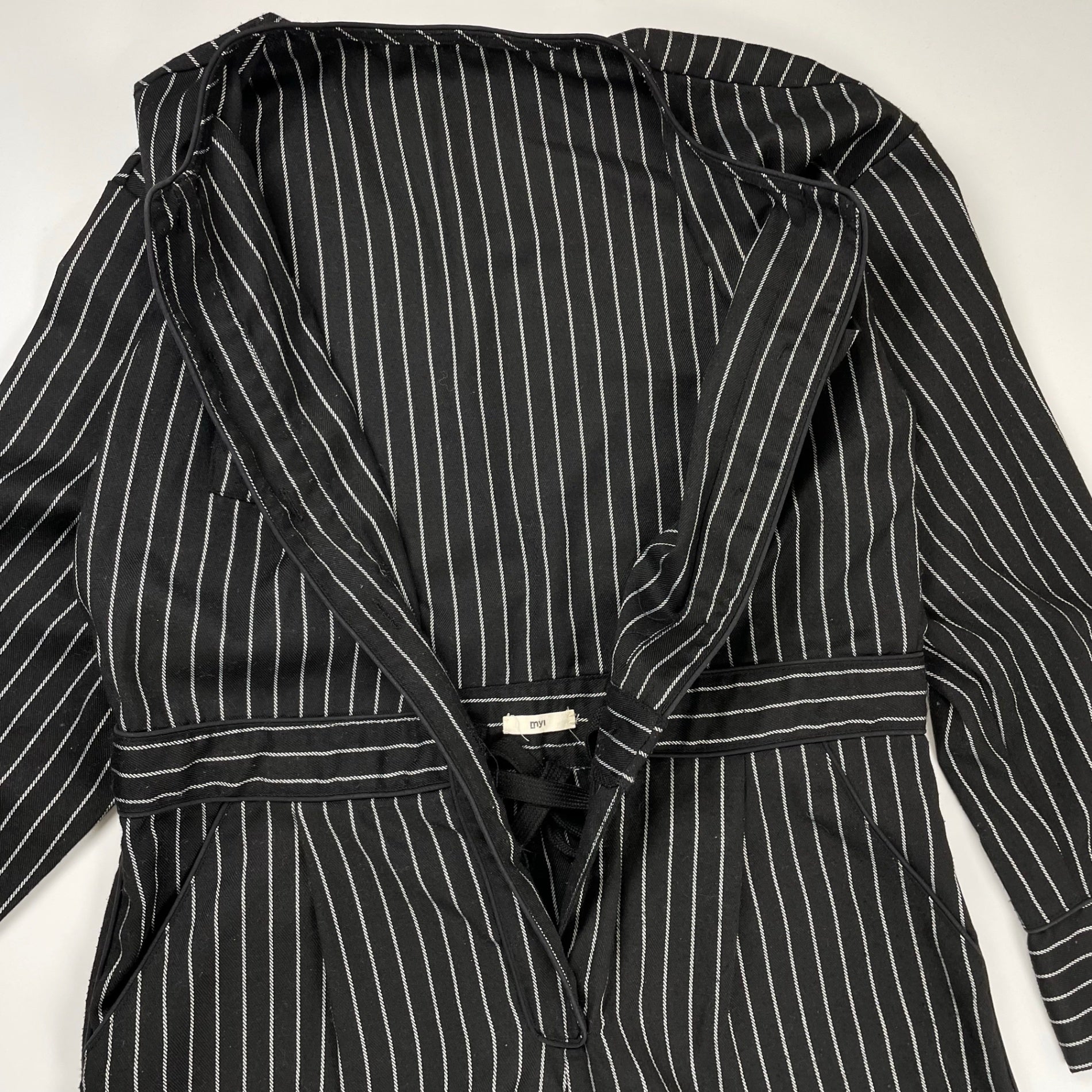 myl マイル / my jumpsuit -月光- ジャンプスーツ ホワイト×ブラック 参考定価：25,000程度 SIZE:FREE