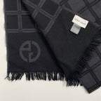 GIORGIO ARMANI ジョルジオアルマーニ / チェック柄ウールストール バイカラー 参考定価：40,000程度  SIZE:165×35.5