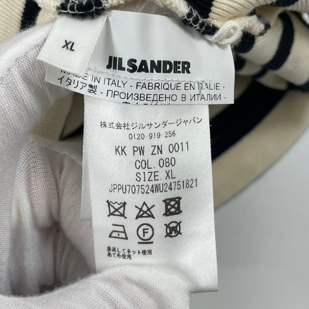 JIL SANDER + / バックロゴボーダーTEE 参考定価：60,000程度 SIZE:XL