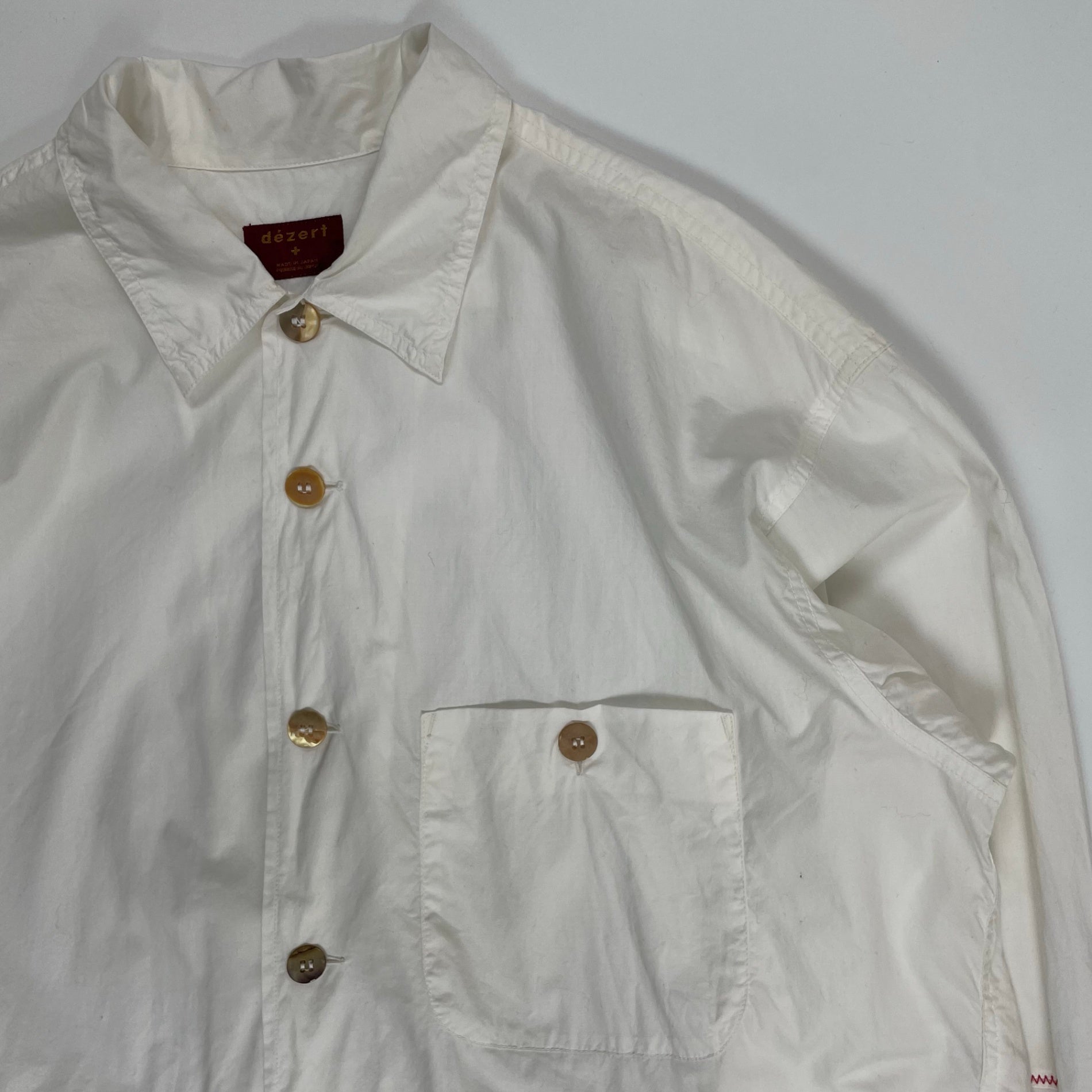 desert デザート / 80s アーカイブプルオーバーシャツ ホワイト SIZE：XL程度