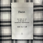 Name. / オーバーサイズノーカラーチェックシャツ 参考定価：30,000程度 SIZE:1