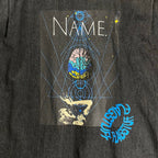 name. × FLAGSTAFF ネーム フラグスタフ / DENIM SHIRT コラボ グラフィックプリント デニムシャツ ブラック 参考定価：33,000+tax SIZE:2(FREE SIZE)