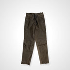VINTAGE ヴィンテージ / 〈JEAN PIERRE MICHELET〉 再構築デザインストライプレザーパンツ SIZE：42