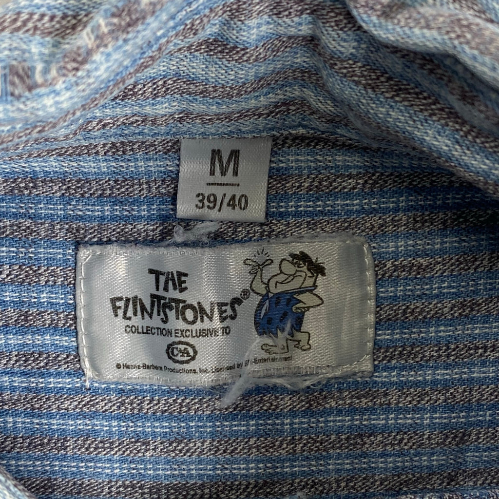 THE FLINTSTONES ザ フリントストーン / 原始家族BD シャツ チェック柄 ブルー SIZE：M