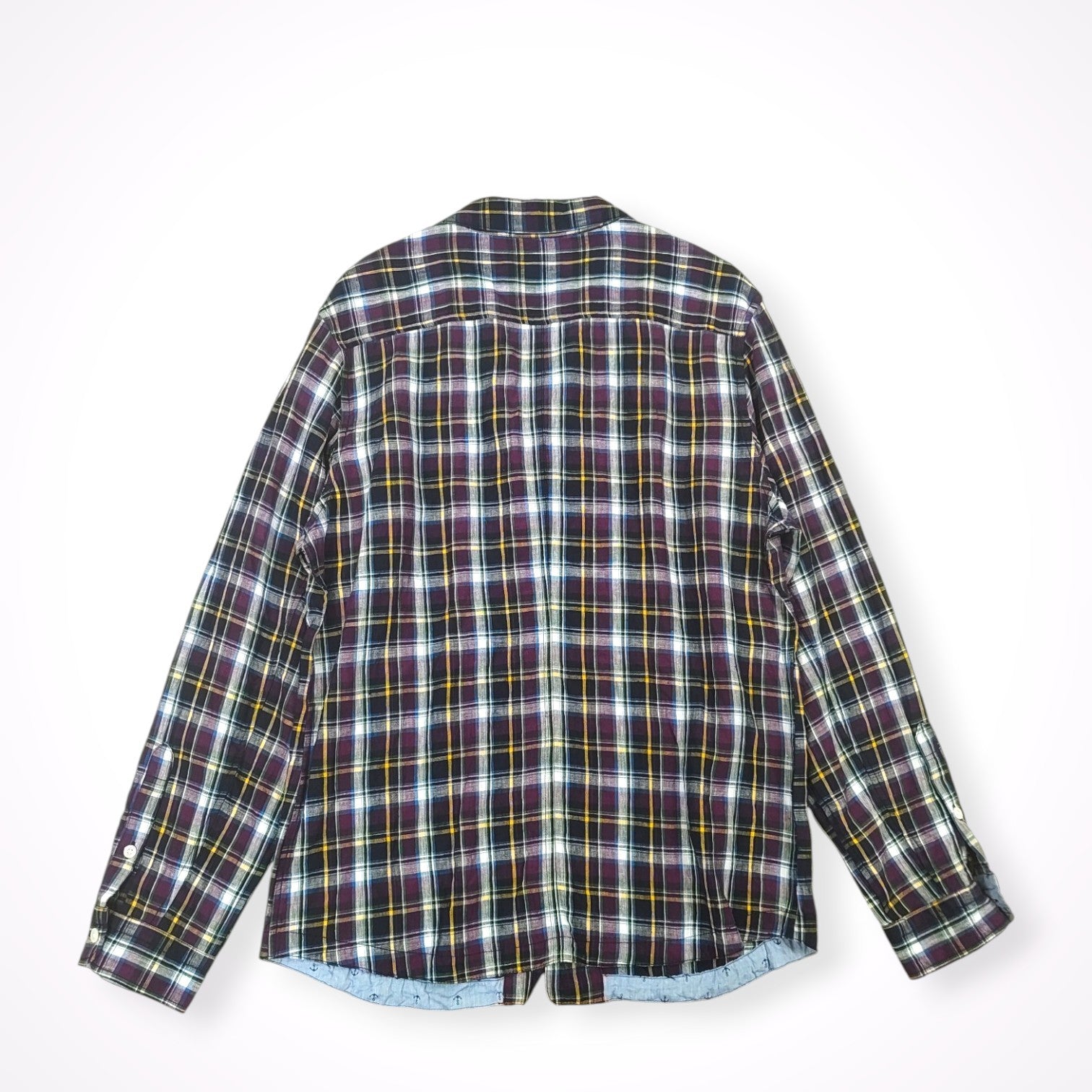BARACUTA / マドラスチェック リネンシャツジャケット 参考定価：35,000程度 SIZE:42