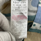 SOU･SOU / 貫頭衣 〇と□ 京型友禅染 伊勢木綿 SIZE：FREE