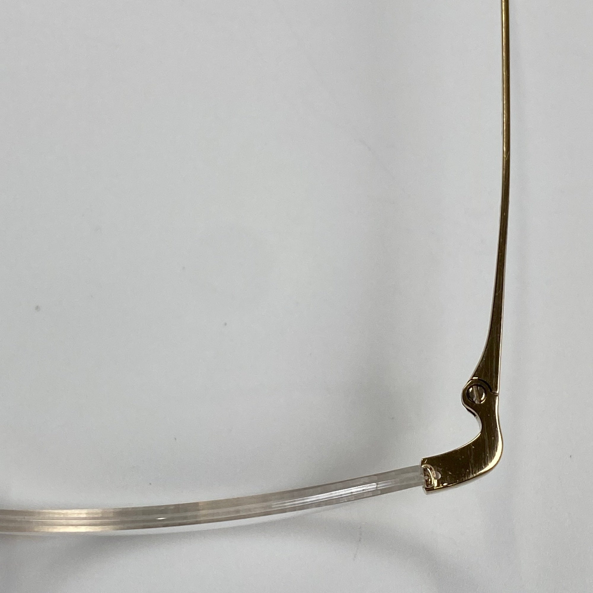 【極美品】 金子眼鏡 × 井戸多美男 職人シリーズ / サンプラチナ アンダーリム 度なしクリアレンズ T429 BWG 参考定価：52,000+tax